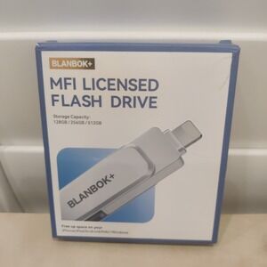 Blanbok+ MFI Licensed Flash Drive  256 GB Storage Capacity